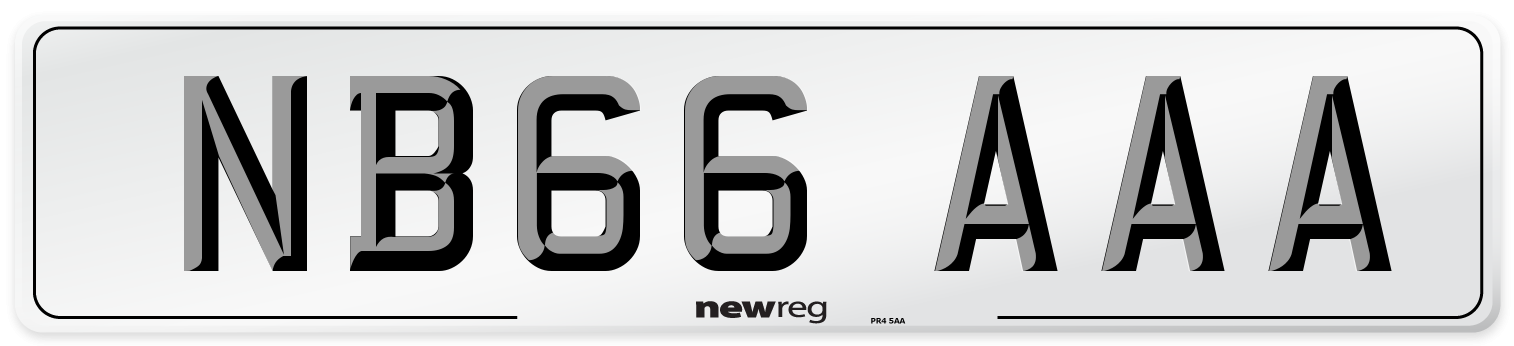 NB66 AAA Number Plate from New Reg